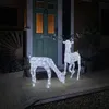 Rentier Hirsch 1,2m Reh 61cm Kitz Familie LED Beleuchtung Produktbild-Vorschau 5