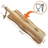 Teak houten serveerplank, naturel, geschikt voor contact Productafbeelding-voorbeeld 2