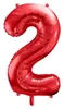 Ballon fol.Cyfra 2 86cm rot 68787 Produktbild-Vorschau 1