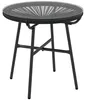 Outsunny Ratten Beistelltisch, Runder Bistrotisch Produktbild-Vorschau 1