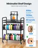 A 3D printer filament storage rack with spools of filament and a 3D printer on top. Podgląd zdjęcia produktu