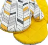 Ofenhandschuhe, Küchenhandschuhe mit Magnet Geo Gelb Produktbild-Vorschau 2