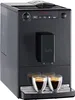 A black Melitta Caffeo Solo E 950-222 coffee machine with two espresso cups filled with coffee. Produktbild-Vorschau