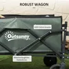 Outsunny Gartenwagen 90 kg belastbar, klappbar Produktbild-Vorschau 5