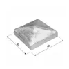 Tappo per pali quadrati in metallo 90x90x1,5 mm zincato Anteprima dell’immagine prodotto 3