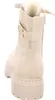 A close-up, rear view of a beige women's boot. Produktbild-Vorschau