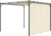 vidaXL Gartenpavillon mit Seitenvorhang 3x3x2,25 m Creme Produktbild-Vorschau 3