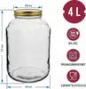 Gärglas-Set 4L Einmachglas mit Metalldeckel & Beschwerer – Produktbild-Vorschau 3