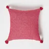 HOMESCAPES Dekokissen Malda rot mit Quasten - Kissen 45 x Produktbild-Vorschau 3