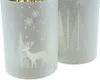 2x Windlicht "Winterlandschaft" aus Glas, weiß / silber, 12 Produktbild-Vorschau 4