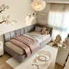 ProximaX Sivá zamatová plávajúca posteľ, 90x200 cm, s Náhľad obrázku produktu 1