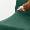 Velours-Barstuhlbezug in Dunkelgrün – Elastisch und Produktbild-Vorschau 4