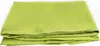 A folded lime green cushion cover with a zipper is shown on a white background.