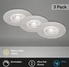LED Einbauleuchten Dimmbar 3er Set IP44 5 W silber Produktbild-Vorschau 2