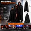Halloween Zauberer Umhang – Schwarzes Kostüm für Erwachsene Produktbild-Vorschau 7