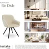 tectake® Drehbarer Armlehnstuhl Snug gepolstert, in Produktbild-Vorschau 6