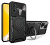 Pre Motorola Moto G54 Armor Magnet Ring Cover Puzdro na Náhľad obrázku produktu 1