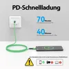 USB-C zu USB-C Kabel 480mbps 60W mit Metall Stecker - Grün Produktbild-Vorschau 4