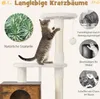 COSTWAY škrabadlo so skrinkou pre mačky, domček pre mačky Náhľad obrázku produktu 6