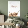 MuchoWow® Wandteppich Wandbehang Schottisches Hochlandrind Produktbild-Vorschau 4