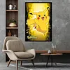 A poster of Pikachu is displayed on a wall above a chair and a coffee table in a modern living room setting. Podgląd zdjęcia produktu