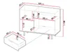 A technical drawing of a cabinet with dimensions and measurements. Produktbild-Vorschau