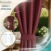 Lantigo Rideau extérieur Bordeaux 155x210 cm imperméable Voir les images du produit 4