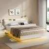 A modern bedroom with a white bed, nightstands, and artwork. Náhled obrázku produktu