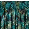 Rideau sur ruban noir Vert 140x270 cm Feuilles botaniques Voir les images du produit 2