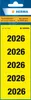 A product shot of Herma text labels with the number 2026 printed on them, presented in a vertical format. Anteprima dell’immagine prodotto