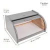 Creative Home Grau Brotkasten Holz | 38 x 28,5 x 17,5 cm | Produktbild-Vorschau 2