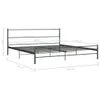 vidaXL Bettgestell Grau Metall 180×200 cm Produktbild-Vorschau 6