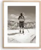 Gerahmtes Poster - Rahmen in heller Eiche - Skifahrer Produktbild-Vorschau 1