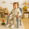 Šedá plastová dětská židlička Lucky - Robustní a bezpečná Náhled obrázku produktu 2