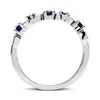 585er Weißgold Ring Diamanten Saphire Unique DR0422 Produktbild-Vorschau 4