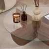 Glas-Couchtisch "Liya" 90 x 90 x 30 cm - Nussbaum Produktbild-Vorschau 6