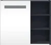 A product image of a cabinet with a white door and a dark gray shelving unit. Náhled obrázku produktu