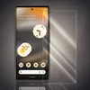 A screen protector is shown placed over a smartphone screen. Produktbild-Vorschau