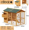 CADOCA® Hühnerstall 2stöckig 191x151x148cm Lauframpen Produktbild-Vorschau 2