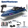 WeFone RC Boot für Kinder, 2,4 GHz, kentersicher, LED, 40 Produktbild-Vorschau 2