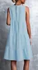 ASKSA Damen Kleider Round Neck Sommerkleid Dress Loose Produktbild-Vorschau 5