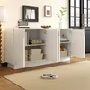 Weißes Sideboard mit gewölbten Türen, 4 Türen, viel Produktbild-Vorschau 4
