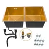 ANW HOME Lavello da cucina, lavello da incasso a doppia Anteprima dell’immagine prodotto 1