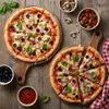 hausleben Pizzabrett 33 cm Bambus 2er Set (Akazien) – Produktbild-Vorschau 2