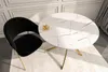 Stół do jadalni 100 x 100 cm kolor biały marmur i biały Podgląd zdjęcia produktu 7