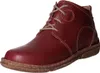 A single red leather boot is shown against a white background. Produktbild-Vorschau