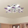 vidaXL Deckenleuchte Weiße & Lila Acrylglas-Blätter 3 × Produktbild-Vorschau 2