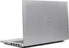 A silver Dell laptop is shown from a slightly elevated side angle, with the lid open and tilted back. Produktbild-Vorschau