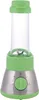 A stand mixer with a clear blending cup and a green lid and base, set against a white background. Produktbild-Vorschau