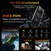 A rugged smartphone is shown in various scenarios highlighting its durability and features. Náhled obrázku produktu